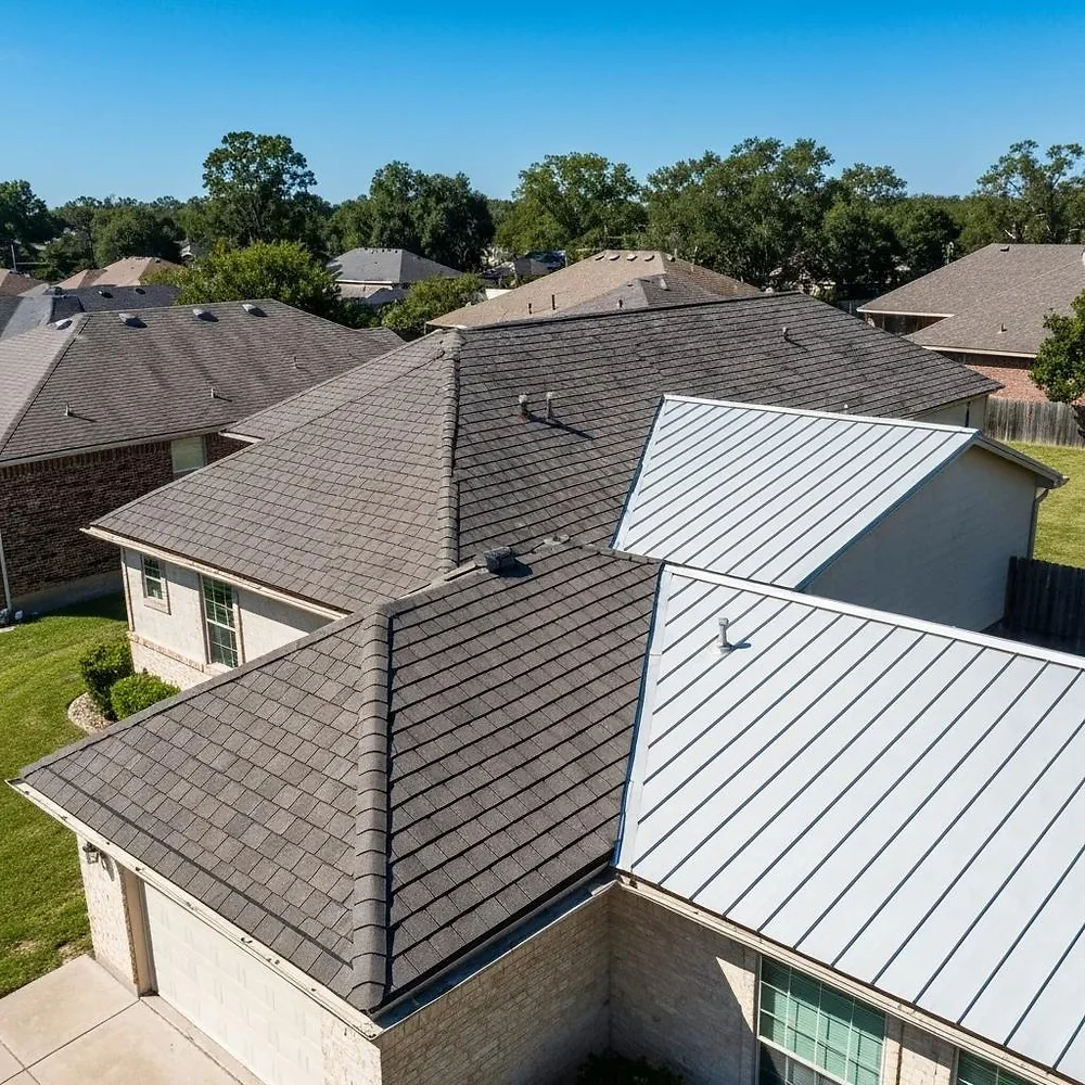 Expert team at 1907 Roofing installing high-quality shingles on a beautiful Oklahoma City home